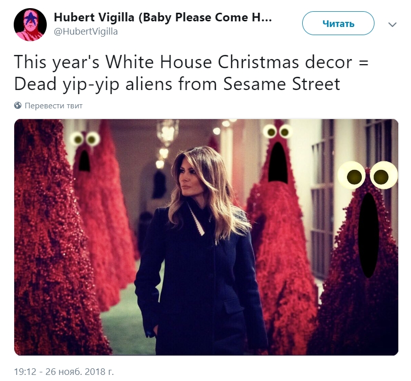 "Реки крови": Мелания Трамп напугала своими новогодними украшениями